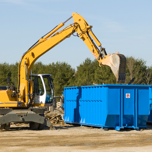 what are the rental fees for a residential dumpster in Tioga TX